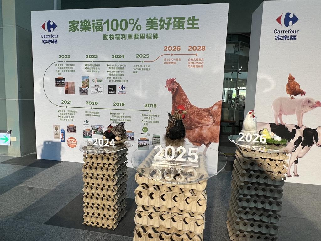 全台零售掀「非籠飼蛋」潮 家樂福率先北市門市全面廢籠