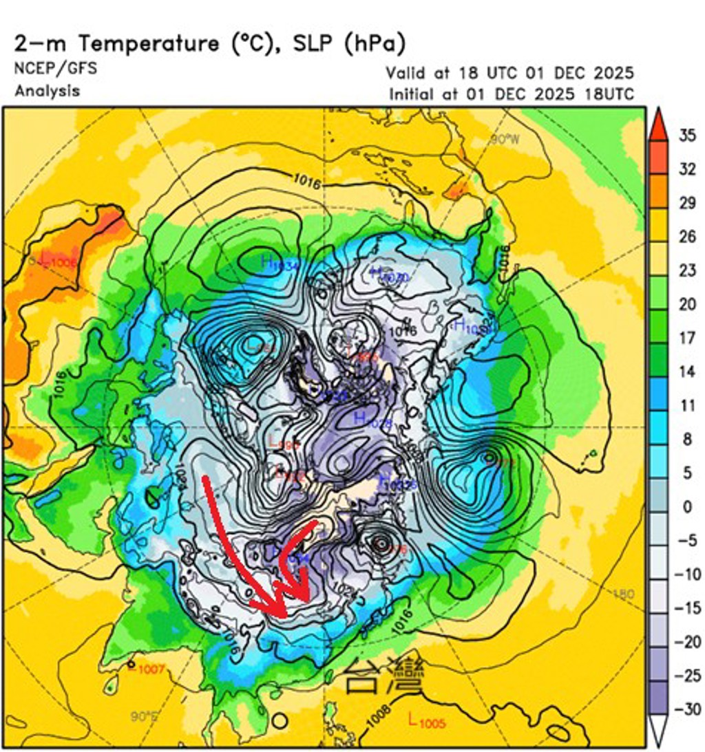 冷空氣「兵分兩路」殺到 鄭明典: 恐有疊加效果