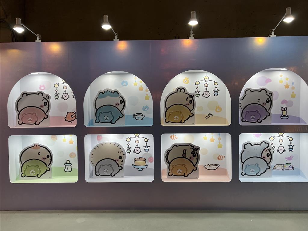  吉伊卡哇寶寶快閃店打造化身寶寶的全角色打卡布景。（徐梓榕攝）