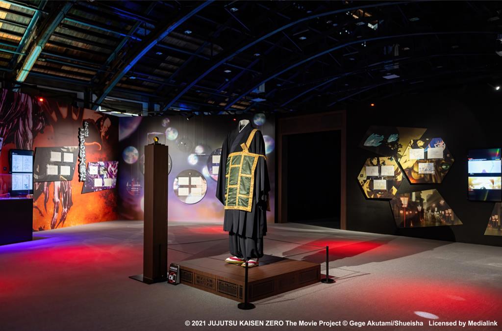 「咒術迴戰展《劇場版咒術 0》篇」還原動畫中熱血的友誼及純愛的核心情感與故事。(羚邦提供/徐梓榕台北傳真)