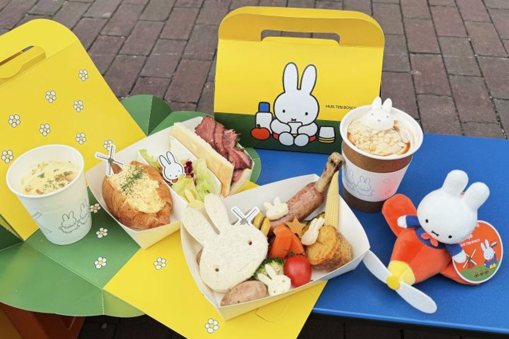 假日野餐咖啡館外帶餐盒精緻可愛。 記者-何昕穎/攝影