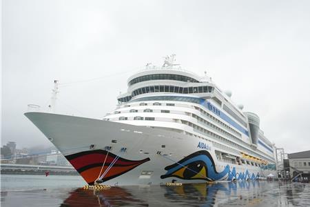 基隆港迎愛達郵輪首航 1977名德客鐵馬遊北台