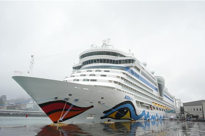 基隆港迎愛達郵輪首航1977名德客踩點北台灣