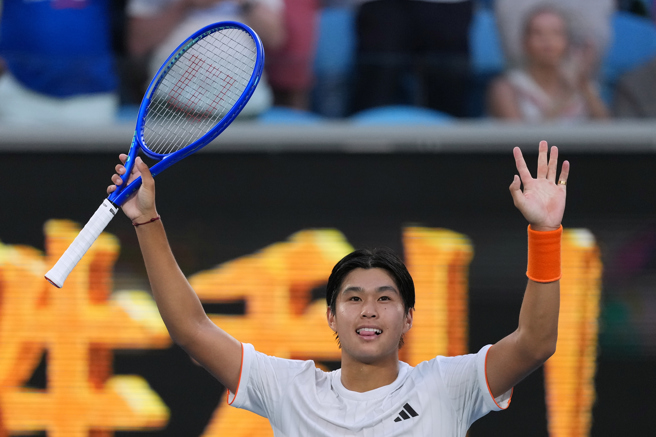 年僅20歲的美國亞裔球員勒納・錢在今年成功突破大滿貫生涯最佳。(美聯社)