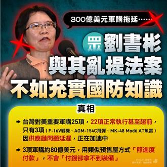 劉書彬主導國防預算  民進黨問民眾黨：你們真的放心嗎？