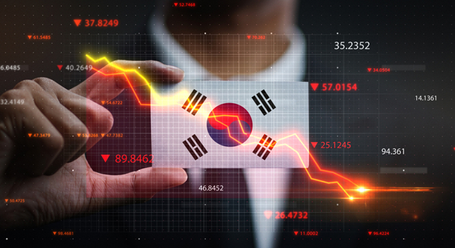 韓國股市下跌。（示意圖/達志影像/shutterstock）