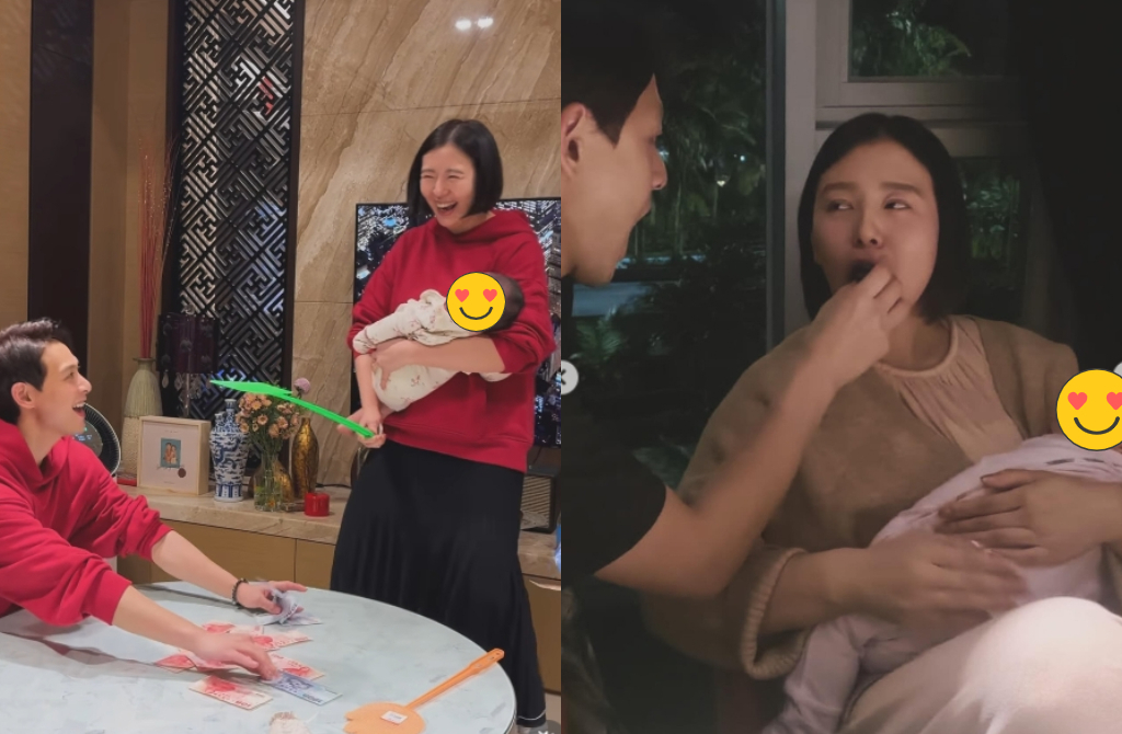 劉品言過年放閃!「抱娃玩鏟錢」連晨翔甜蜜餵食 網羨慕嫁給愛情