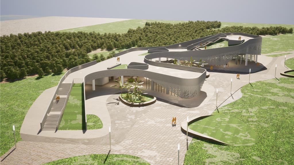 七星潭新地標!1.9 億「鯨魚母子」旅服中心動工 明年8月完工