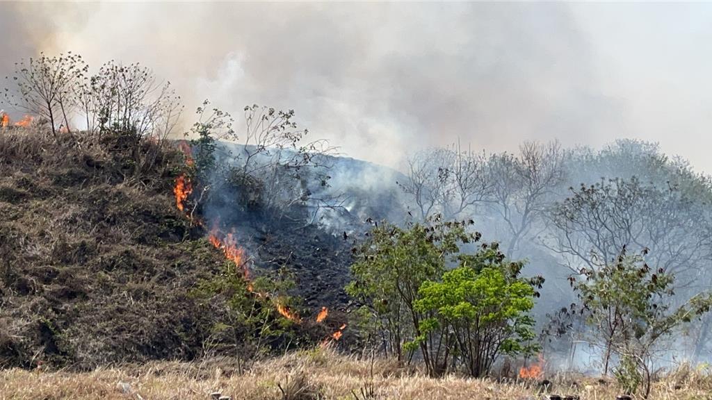 網傳台中山區野火燒3天! 消防澄清地點都不同